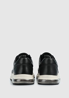 Provoq Siyah Deri Erkek Sneaker