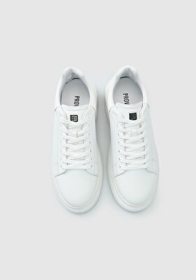Provoq Beyaz Deri Erkek Sneaker