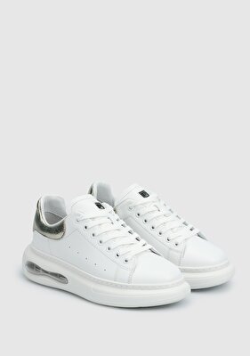 Provoq Beyaz Deri Kadın Sneaker
