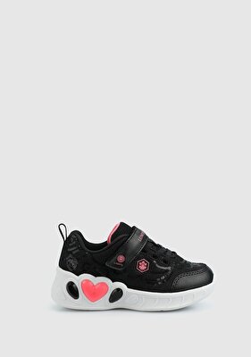 Lumberjack Princess Siyah Deri Kız Çocuk Sneaker
