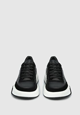 Provoq Siyah Deri Erkek Sneaker