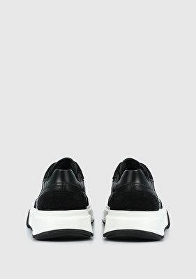 Provoq Siyah Deri Erkek Sneaker