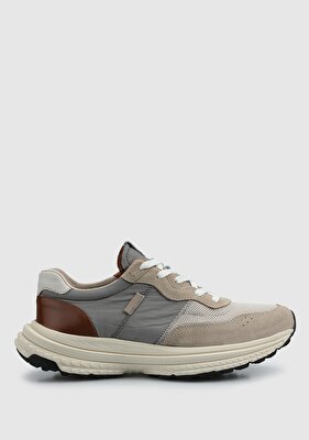 Provoq Bej Deri Erkek Sneaker