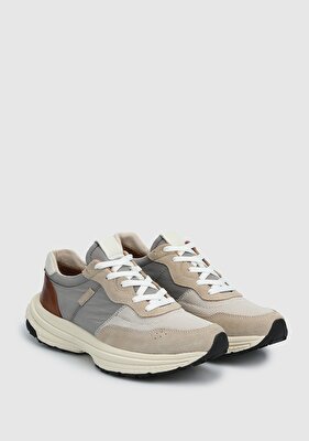 Provoq Bej Deri Erkek Sneaker
