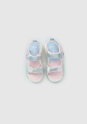 Kiddo Gümüş Kız Çocuk Düz Sandalet