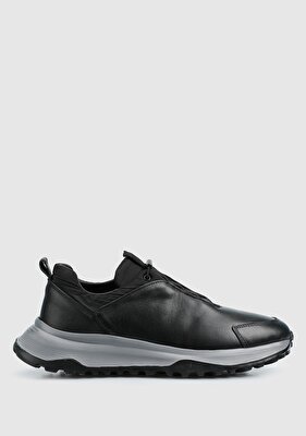 Provoq Siyah Deri Erkek Sneaker