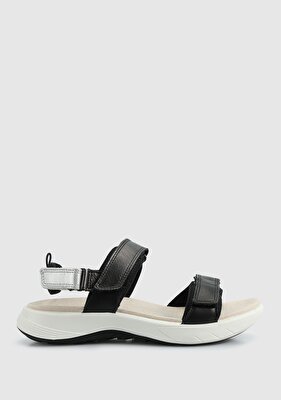 Legero Siyah Deri Kadın Düz Sandalet