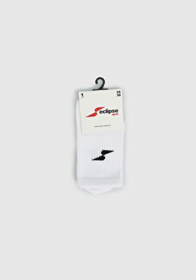 ECLIPSE SPORT Beyaz  Eclipse Sport ES002 Beyaz Tenis Tekli Çorap