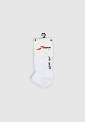 ECLIPSE SPORT Beyaz  Eclipse Sport ES003 Beyaz Patik Tekli Çorap