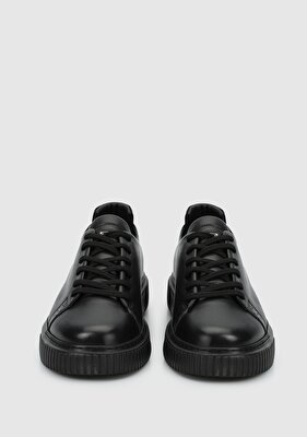 Provoq Siyah Deri Erkek Sneaker