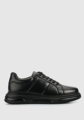 Provoq Siyah Deri Erkek Sneaker