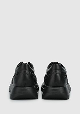 Provoq Siyah Deri Kadın Sneaker