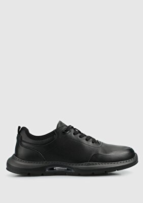 Eclipse Siyah Deri Erkek Sneaker