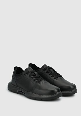 Eclipse Siyah Deri Erkek Sneaker