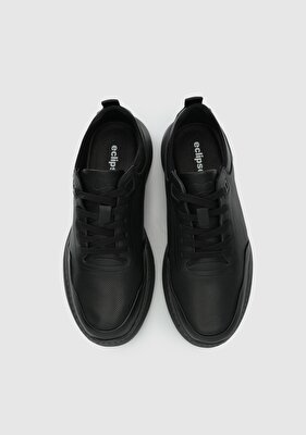Eclipse Siyah Deri Erkek Sneaker