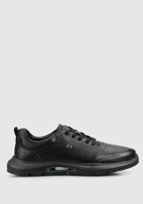Eclipse Siyah Deri Erkek Sneaker