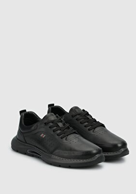 Eclipse Siyah Deri Erkek Sneaker