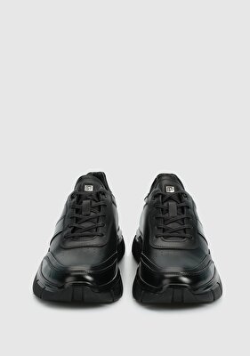 Provoq Siyah Deri Erkek Sneaker