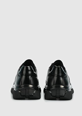 Provoq Siyah Deri Erkek Sneaker