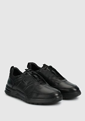 Provoq Siyah Deri Erkek Sneaker
