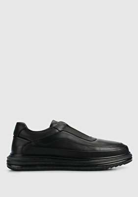 Provoq Siyah Deri Erkek Sneaker