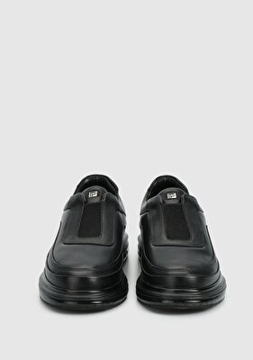 Provoq Siyah Deri Erkek Sneaker