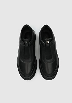 Provoq Siyah Deri Erkek Sneaker