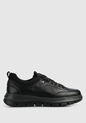 Eclipse Siyah Deri Erkek Sneaker