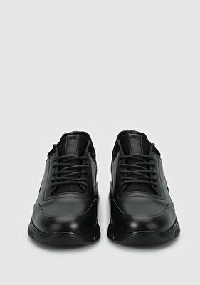 Provoq Siyah Deri Erkek Ayakkabı