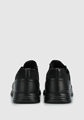 Provoq Siyah Deri Erkek Ayakkabı