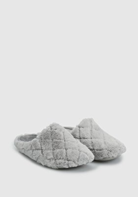 Twigy Gri Kadın Ev Terliği