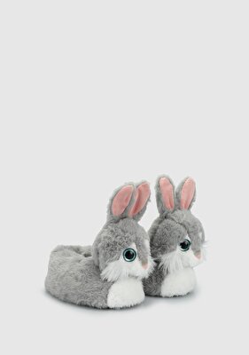 Twigy Gri Kız Çocuk Ev Terliği