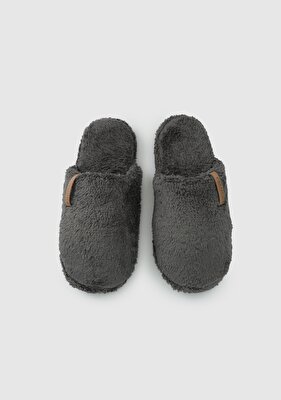 PELUCHE Gri Erkek Ev Terliği