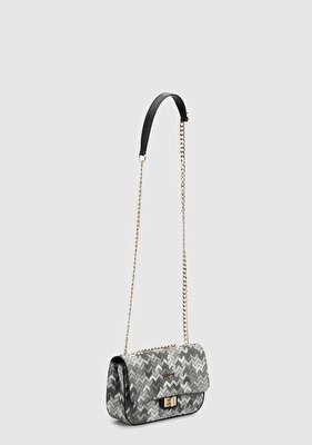 Provoq Siyah-Füme Kadın Çapraz Çanta