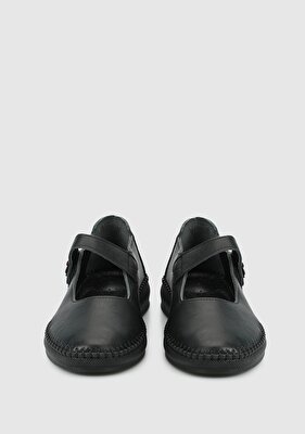 Eclipse Siyah Deri Kadın Ayakkabı