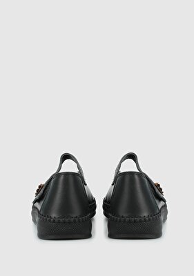 Eclipse Siyah Deri Kadın Ayakkabı