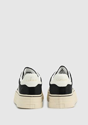 LUFİAN Siyah Deri Kadın Sneaker