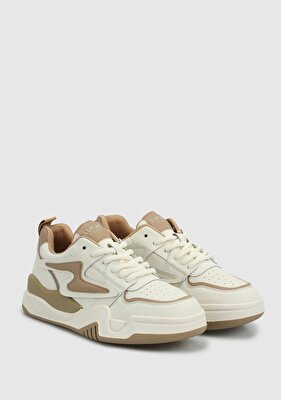 LUFİAN Bej Deri Kadın Sneaker