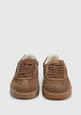 LUFİAN Kahve Deri Kadın Sneaker