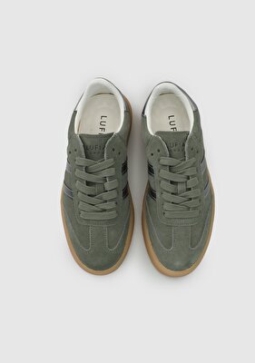LUFİAN Yeşil Deri Kadın Sneaker