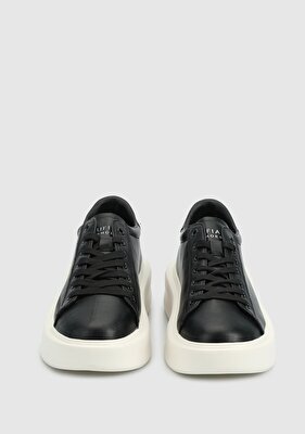 LUFİAN Siyah Deri Erkek Sneaker