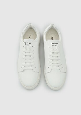 LUFİAN Beyaz Deri Erkek Sneaker