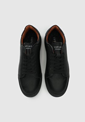 LUFİAN Siyah Deri Erkek Sneaker