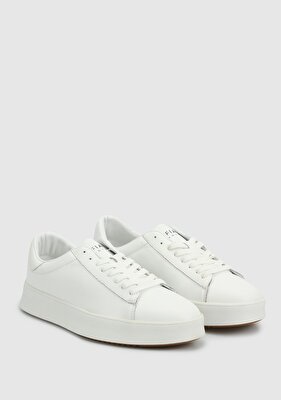 LUFİAN Beyaz Deri Erkek Sneaker