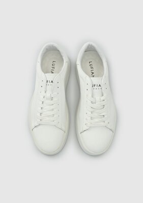 LUFİAN Beyaz Deri Erkek Sneaker