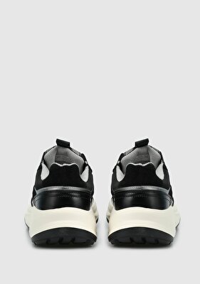 LUFİAN Siyah Deri Erkek Sneaker