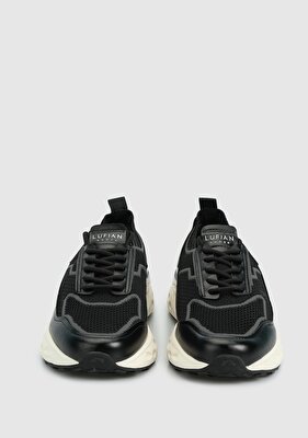 LUFİAN Siyah Deri Erkek Sneaker