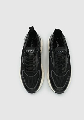 LUFİAN Siyah Deri Erkek Sneaker