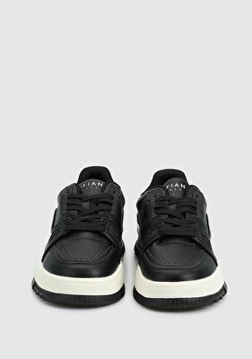 LUFİAN Siyah Deri Erkek Sneaker