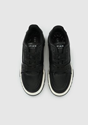 LUFİAN Siyah Deri Erkek Sneaker